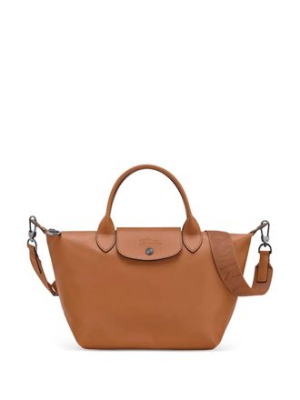 Longchamp Le Pliage Xtra S zip tote bag - women - Calf Leather/Polyamide/Polyester - One Size - Orange