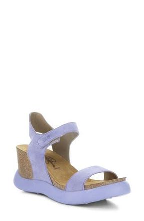 FLY London Gogo Platform Wedge Sandal in 009 Violet Suede at Nordstrom Rack, Size 10-10.5Us / 41Eu