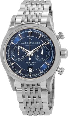 Bucherer Manero Chronograph Automatic Blue Dial Mens Watch 00.10919.08.53.21