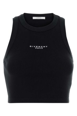 Givenchy Black Stretch Cotton Crop Top