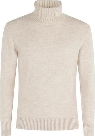 KANGRA Amandel Hoge Hals Lange Mouw Sweater - Heren - Coltruien - Beige - 2XL - Truien & Vesten