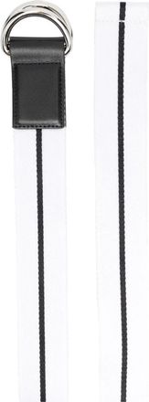 Palm Angels Womens Venice Track Tape Belt White Leather