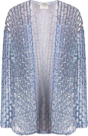 Forte_Forte cut-out sequin tulle jacket - women - Polyamide - 0 - Blue