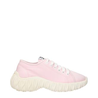 Miu Miu Pink Fabric Low Top Womens Sneakers