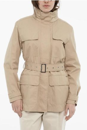 Woolrich Lightweight Cotton Utility Jacket With Detachable Hood And B size Xxl