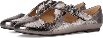 Journee Collection Ivanna Womens Dress Flat Shoes Pewter : 9.5 M, Faux Leather