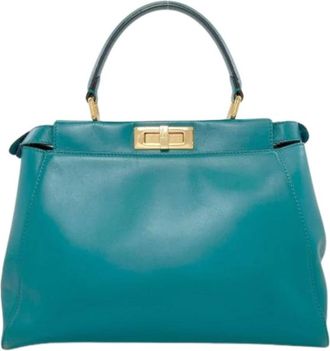 Fendi Pre-owned Vintage Handtas - Dames - Vintage Handtas - Blauw - ONE Size - Leer - Vintage