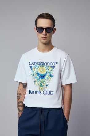 Casablanca Bright White Jersey T-shirt