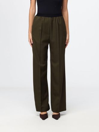 Ter Et Bantine Ter et Bantine High-Waisted Wide-Leg Trousers in Pure Virgin Wool with an Elasticated Waist