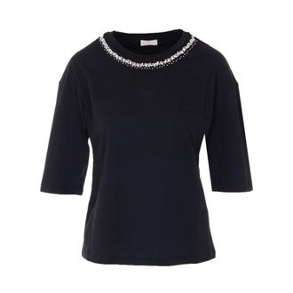 Liu Jo T-Shirts, female, Black, Size: S T-shirt with appliqu&eacute; details