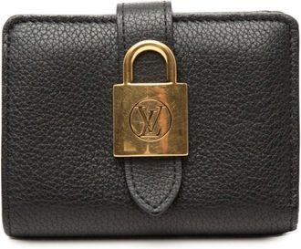 Louis Vuitton Black Leather Wallet (Bi-Fold) (Pre-Owned)