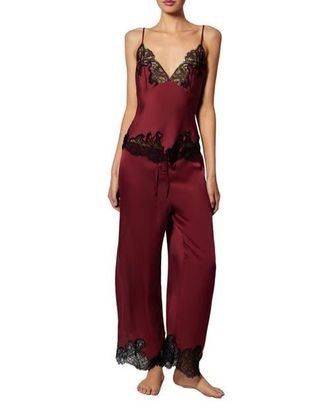 Kiki De Montparnasse Giselle Pajama Pant in Brick Dust at Nordstrom, Size Medium