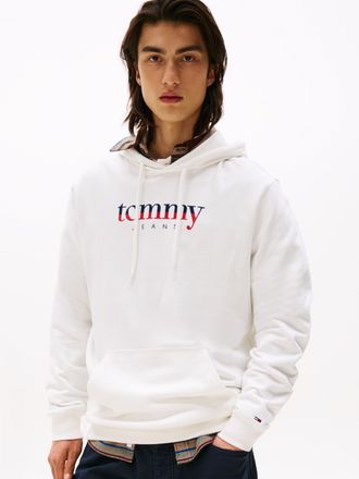 Tommy Jeans Hoodie TOMMY JEANS TJM DNA, Herren, Gr. XXL, beige (ecru), Sweatware, Obermaterial: 100% Baumwolle, regular fit, Rippb&uuml;ndchen, Sweatshirts Hoodie, Swe