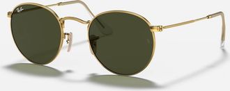 Ray-Ban Womens Rb3447 Round Metal Sunglasses In Polished Arista Gold