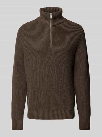 Mc Neal Troyer mit gerippten Abschl&uuml;ssen in Dunkelbraun Melange, Gr&ouml;&szlig;e M