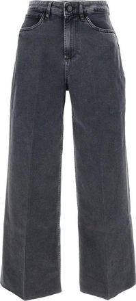3x1 Hellen Faded Wide Leg Jeans - Dames - Loose Fit Jeans - Grijs - W28 - Jeans