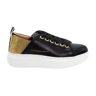 Alexander Smith Sneakers, female, Black, Size: 6 US Polyester Sneaker, Leather Composition, Code E2D X007 BGD