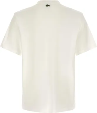 Lacoste Logo-Print Cotton T-Shirt - White