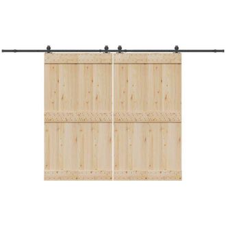 vidaXL Vidaxl - Kit De Herrajes Para Puertas Correderas Acero Negro 366 Cm