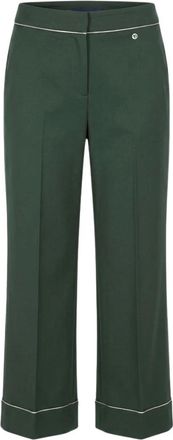 Trussardi Wide-leg broek - Dames - Broeken - Groen - Maat: S Poliester