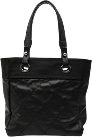 Chanel Pre-owned Tote Bags, female, Black, Size: ONE SIZE Pre-owned Quilted Tote Bag