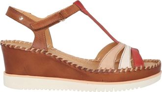 Pikolinos Aguadulce Sandaal - Dames - Sleehakken - Rood - 41 EU - Leer - Schoenen
