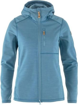 Fj&auml;llr&auml;ven Keb Fleece Hoodie Fleecejacke f&uuml;r Damen | blau