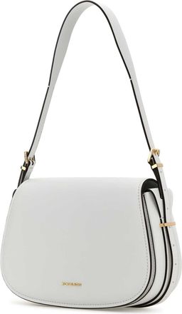 Michael Kors Womens White Leather Moore Shoulder Bag Opticwhite Borse A Mano