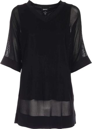 DKNY Blouses - Dames - Blouses - Zwart - M - Polyester - Overhemden