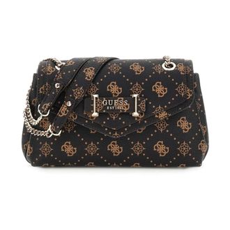 Guess Shoulder Bags, female, Brown, Size: ONE SIZE Silia Girlfriend Sat Espresso Shoulder Bag