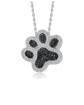 Genevive Silver Cz Pendant Necklace