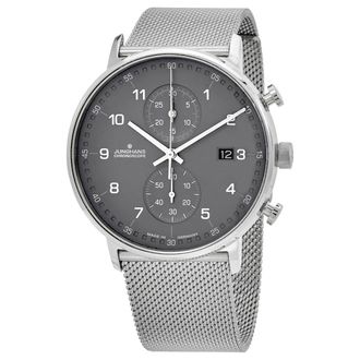 Junghans FORM C Chronograph Quartz Grey Dial Mens Watch 041/4877.44