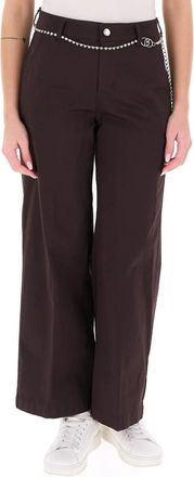 Liu Jo Cropped Palazzo Pant - Dames - Wijde Broeken - Paars - W27 - Satijn - Broeken