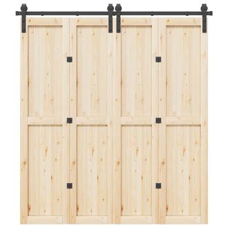 Berkfield Home Sliding Door Hardware Kit 200 cm Steel Black