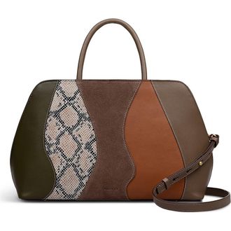 Radley London Liverpool Street - Patchwork Medium Ziptop Satchel Bag in Coffee at Nordstrom