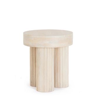 Decorspace Tavolino dacca Struttura In Legno Di Mango Per Interni -naturale / &Oslash; 75 Cm