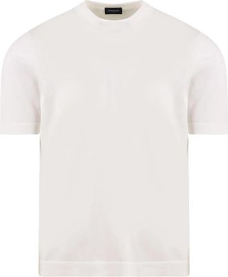 Drumohr Witte Frosted T-shirt voor Mannen - Heren - T-shirts - Beige - XL - Katoen - Tops