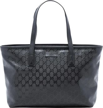 Gucci Pre-owned Tote Bags, female, Black, Size: ONE SIZE Pre-owned Vintage Monogram GG Tote Bag