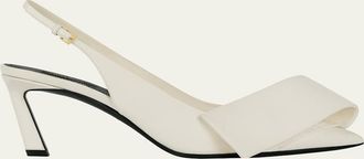 Givenchy 65mm Twist Leather Slingback Pumps