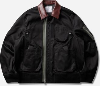 sacai Men s Cotton Chino Blouson Black