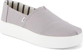 Toms Asher Platform Slip-On Sneaker in Medium Grey at Nordstrom, Size 5.5