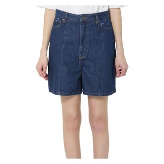 Marine Serre Pantalones Cortos Vaqueros - Shorts - Mujer - Azul - M