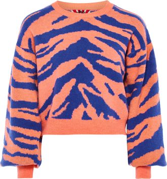 Mymo Jumper Dames oranje blauw