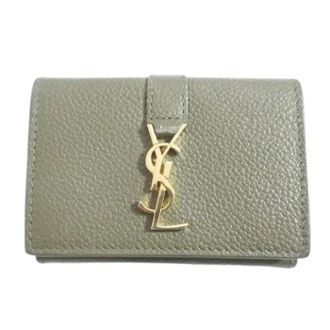 Saint Laurent Pre-owned Tri-fold Wallet - Dames - Vintage Accessoires - Groen - ONE Size - Vintage