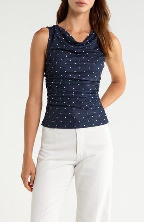 Rails Fete Cowl Neck Tank in Navy Polka Dots at Nordstrom, Size Xx-Small