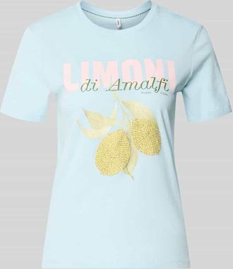 Only Regular Fit T-Shirt aus reiner Baumwolle Modell KITA in Hellblau, Gr&ouml;&szlig;e XL