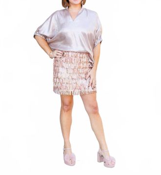 Entro Champagne Toast Skirt In Gold