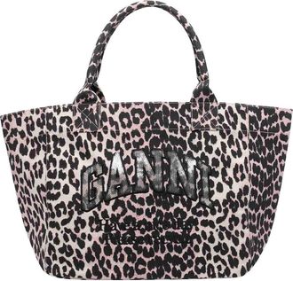 Ganni Medium Logo Trapeze Shopper Bag
