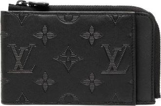 Louis Vuitton Black Noir Leather Wallet (Bi-Fold) (Pre-Owned)