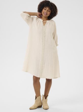 Cream Jurk A-shape natural